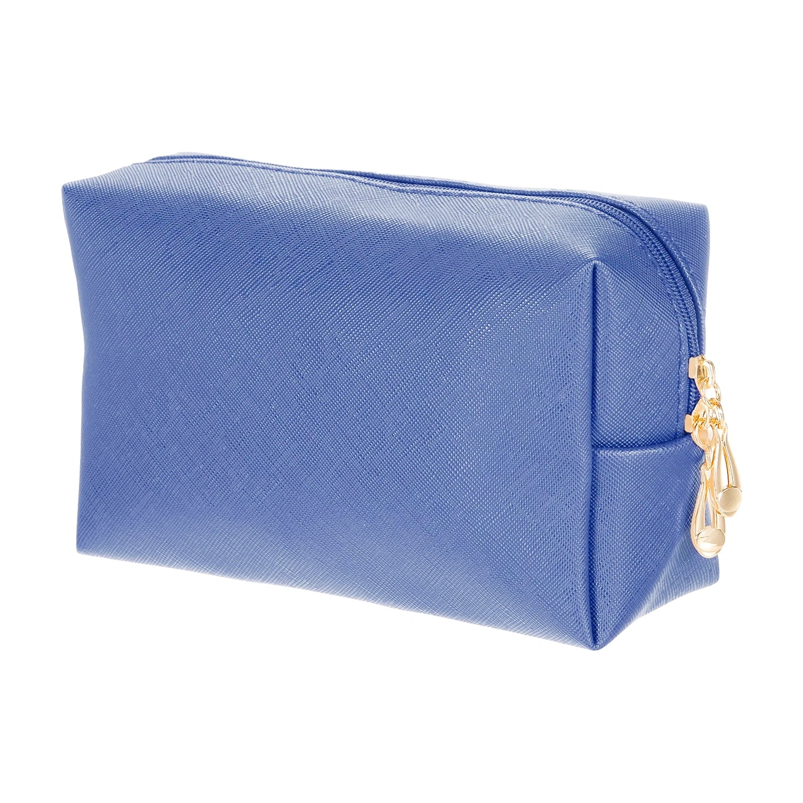 PU Leather Square Makeup Bag Travel Zipper Cosmetic Bag Small